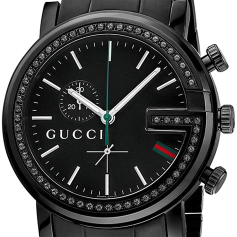 mens gucci watch diamond g in black|Gucci watch unisex.